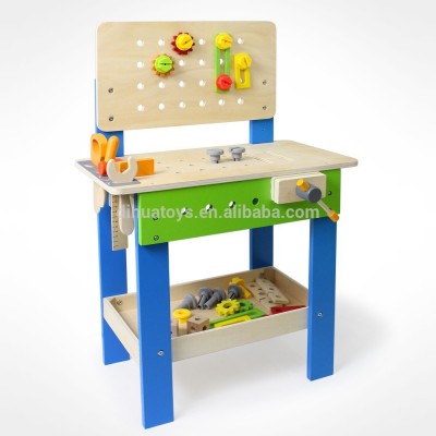 Children Kit Workbench Tool set DIY Play Wooden Toy for Kids