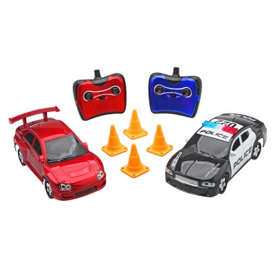 2.4G Speed Power Police and Gangster Chasing Game 2.4G Two Pack Vehicle with Light and Sound RC Drift Car for Kids