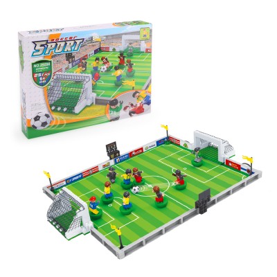 Sport Compatible Building Block Toy Set, 8 Soccer Players with Goal Nets and Soccer Field for Kids 6+, 251 Piece