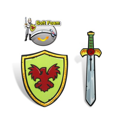 Toy Weapon Set Knight Weapons Toy Foam Sword with Shield